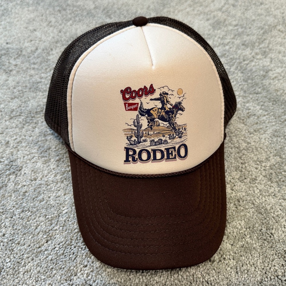OTTO Coors Banquet Rodeo Trucker Hat Mens OSFA Brown